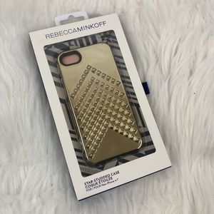 Rebecca Minkoff iPhone 7 Case Gold Studded